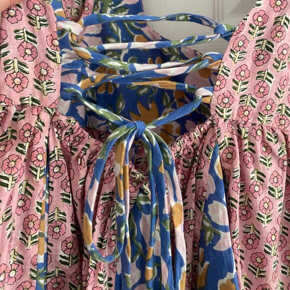 Alix of Bohemia Printed L/S Top with Lace up Back, size Small - Picture 9 of 15